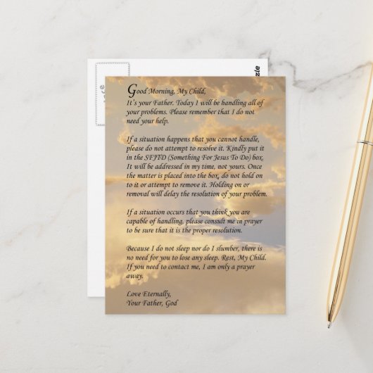 神からの手紙 ポストカード (正面/裏面インサイチュ)