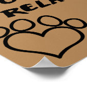 神からの犬のおもしろい贈り物の看板 ポスター (角)