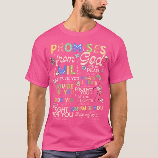 神からの約束バイブル聖句クリスチャン・クロス・ジェス Tシャツ (正面)