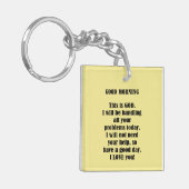 神からの良い朝(パーソナライズ) キーホルダー (正面左)