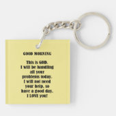 神からの良い朝(パーソナライズ) キーホルダー (裏面)