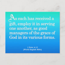 神からの贈り物を使う1ペテロ4:10