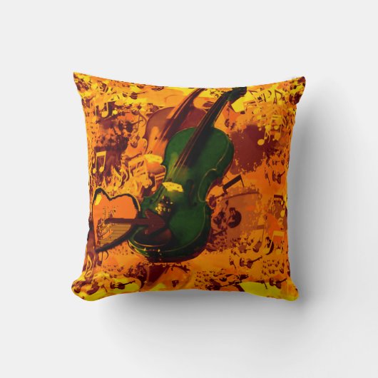 神からの贈り物を音楽祈化して、神を崇拝し感謝していて クッション (正面)