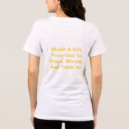 神からの贈り物を音楽祈化して、神を崇拝し感謝していて トライブレンドTシャツ
