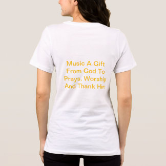 神からの贈り物を音楽祈化して、神を崇拝し感謝していて トライブレンドTシャツ