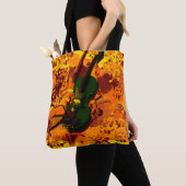 神からの贈り物を音楽祈化して、神を崇拝し感謝していて トートバッグ (クローズアップ)