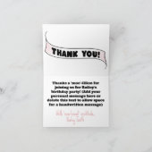 神かわいい現代の子供の誕生日パーティー サンキューカード (内部)