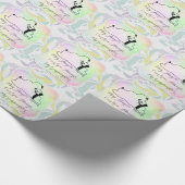 神かわいらし娘の贈り物パーソナライズされた ラッピングペーパー (角)