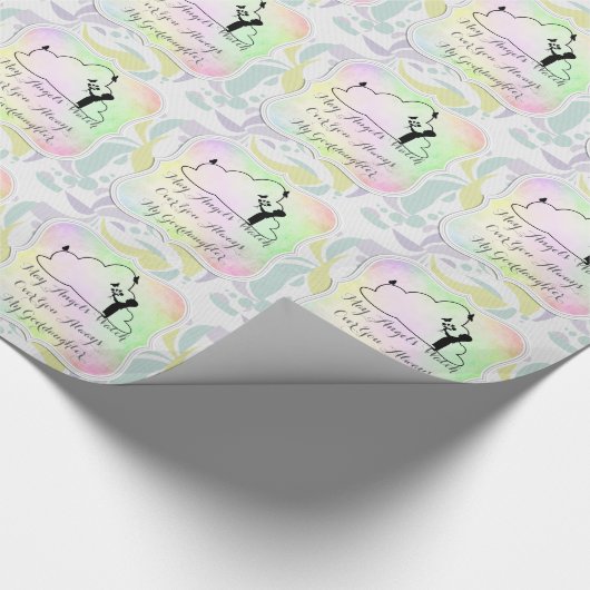 神かわいらし娘の贈り物パーソナライズされた ラッピングペーパー (角)