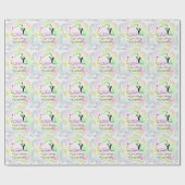 神かわいらし娘の贈り物パーソナライズされた ラッピングペーパー (フラット)