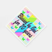 神かわいらし賛美の70番目の誕生日ナプキンス スタンダードランチョンナプキン (角)