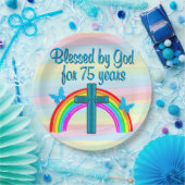 神かわいらし賛美75TH誕生日紙プレート ペーパープレート (パーティー)