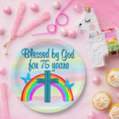 神かわいらし賛美75TH誕生日紙プレート ペーパープレート (パーティー)