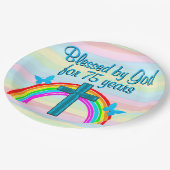 神かわいらし賛美75TH誕生日紙プレート ペーパープレート (アングル)