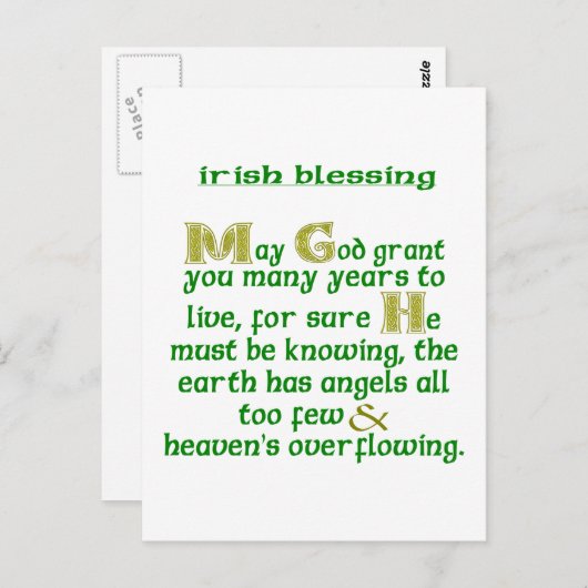 神があなたに何年も与えてくださる ポストカード (正面/裏面)