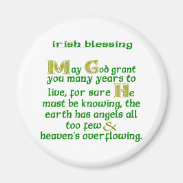 神があなたに多くの年を授けられますように アイルランドの祝福 マグネット