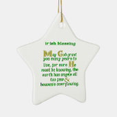 神があなたに多くの年を賜りますように セラミックオーナメント (右)
