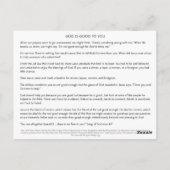 神があなたに良い(SJNS) ポストカード (裏面)