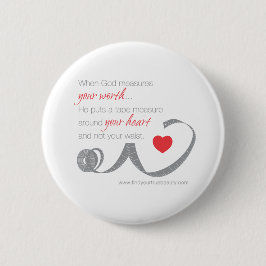 神があなたの価値を測定する時 缶バッジ