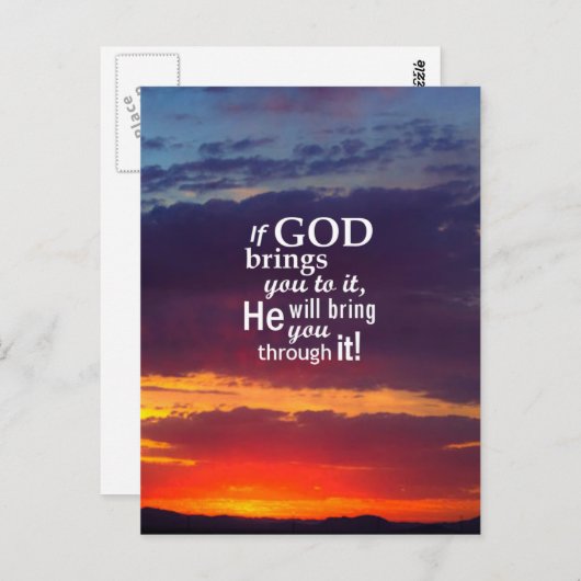 神があなたをそこに導くなら ポストカード (正面/裏面)