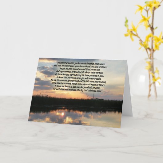 神があなたをホームカードと呼んだ日 カード (黄色い花)