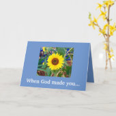 神があなたを作った時に新しい…ハッピーバースデーカード カード (黄色い花)