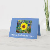 神があなたを作った時に新しい…ハッピーバースデーカード カード (正面)