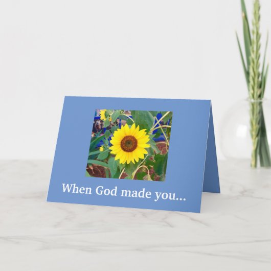 神があなたを作った時に新しい…ハッピーバースデーカード カード (正面)
