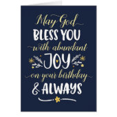 神があなたを喜びで祝福してくださるなら誕生日 (正面)