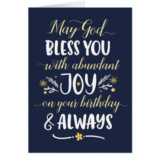 神があなたを喜びで祝福してくださるなら誕生日 (正面)