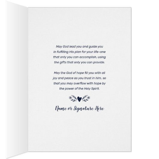 神があなたを喜びで祝福してくださるなら誕生日 (内側 (右))