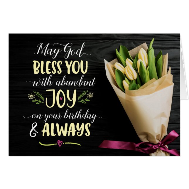 神があなたを喜びで祝福してくださるなら誕生日 (正面横)