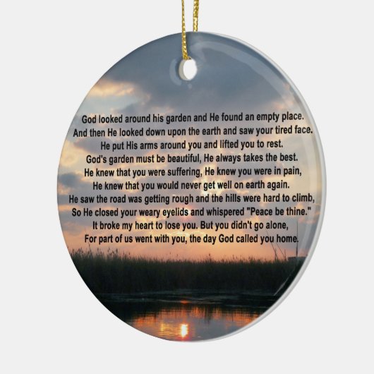 神があなたを家に呼んだ日、両面オーナメント セラミックオーナメント (左)