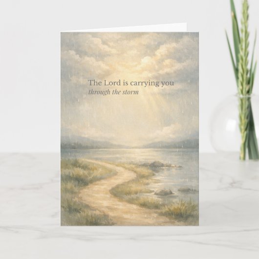 神があなたを支えておられるよ - キリスト教の励ましメッセージ カード (正面)