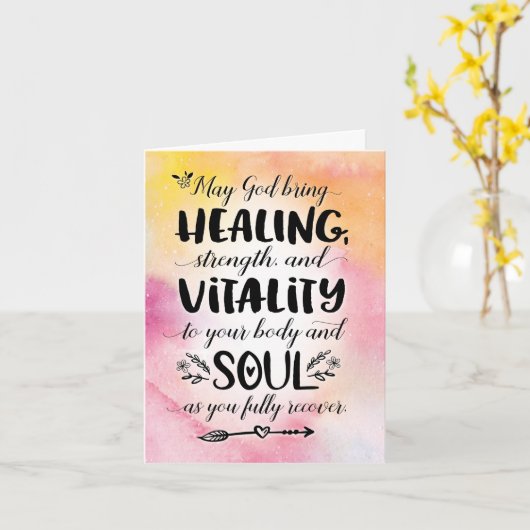 神があなたを癒し、強さ、活力をもたらしてくれることを願う カード (黄色い花)