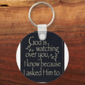 神があなたを見守っている キーホルダー (正面)