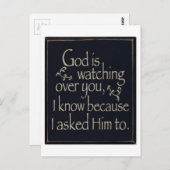 神があなたを見守っている ポストカード (正面/裏面)