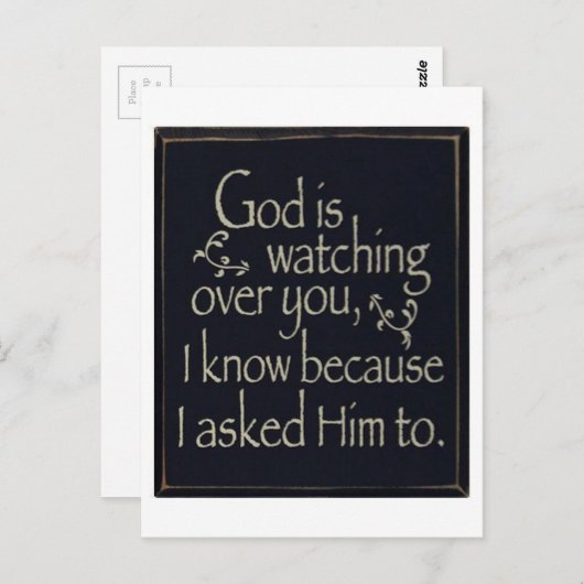 神があなたを見守っている ポストカード (正面/裏面)