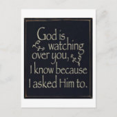 神があなたを見守っている ポストカード (正面)