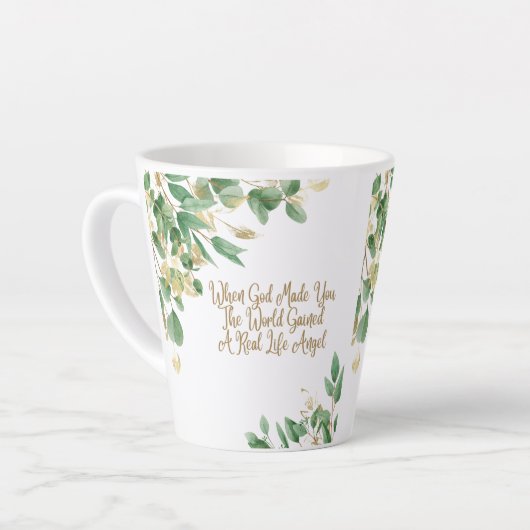 神があなたを造られた時,世界は天使を得実在た カフェラテマグ (左アングル)