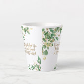 神があなたを造られた時,世界は天使を得実在た カフェラテマグ (正面)