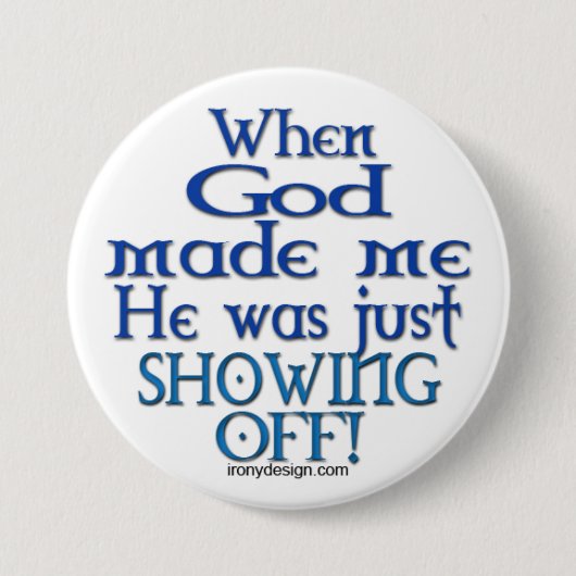 神がことわざ 缶バッジ (正面)