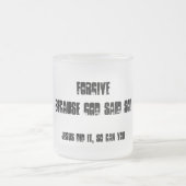 神がそう言ったから許カスタマイズせよ フロストグラスマグカップ (中央)