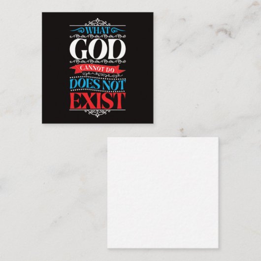 神ができないことは存在しない スクエア名刺 (正面/裏面)