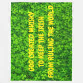 神がウィスキーを創造 フリースブランケット (正面)