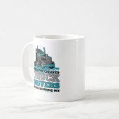 神がトラックの運転手を作ったおもしろい時 コーヒーマグカップ (正面左)