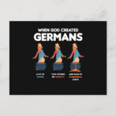 神がドイツのギフトをおもしろい創造したとき ポストカード (正面)