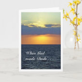 神がパパをした時遠くにに、彼は鋳型を投げた カード (黄色い花)