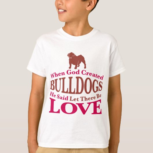 神がブルドッグを創った時 Tシャツ (正面)