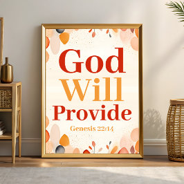 神がボホクリスチャンのウォールアートプリントを提供する ポスター